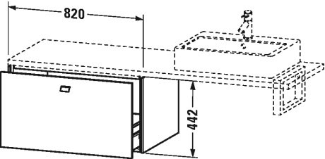 BR513401818 Brioso Шкафчик для консоли Белый матовый, декор Duravit - Вид №1