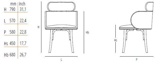 Wiener GTV Design Стул с обивкой и подлокотниками sun-id-1349572 - Вид №11