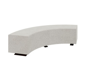 Бетонная секционная изогнутая скамья