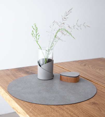 98865 HIPPO antracite-grey подстановочная салфетка круглая, диаметр 30 см, толщина 1,6 мм;LIND DNA  - Вид №2