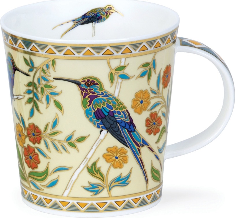 10643488 Dunoon Кружка Dunoon "Ломонд.Тропические птицы" 320мл (кремовая) Фарфор костяной 