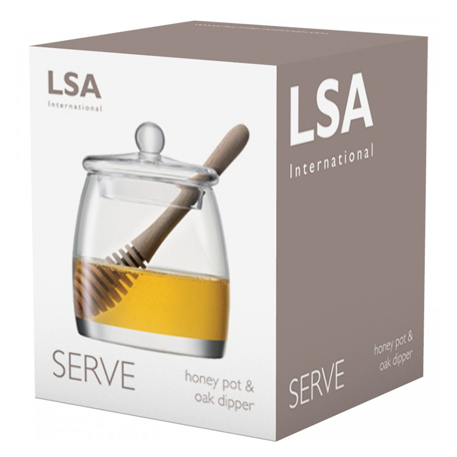 Банка для меда с деревянной ложкой прозрачная Serve LSA INTERNATIONAL  00-3870002 Прозрачный  - Вид №5