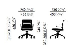 Тканевый поворотный операционный стул VITRA AC 5 ARCH-00046194 - Вид №6
