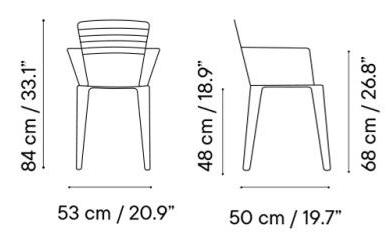 iSimar Садовый стул из оцинкованной стали с подлокотниками Menorca 8035 - Вид №5