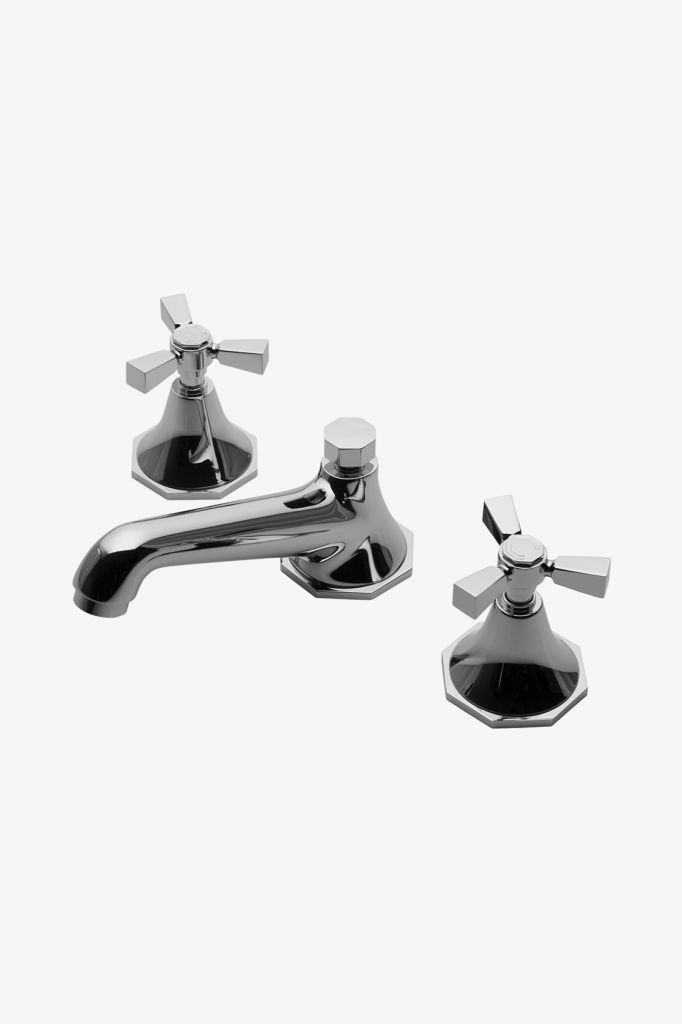 RDLS01 Низкопрофильный смеситель для унитаза Roadster с тремя отверстиями и металлическими трехспицевыми ручками Waterworks 