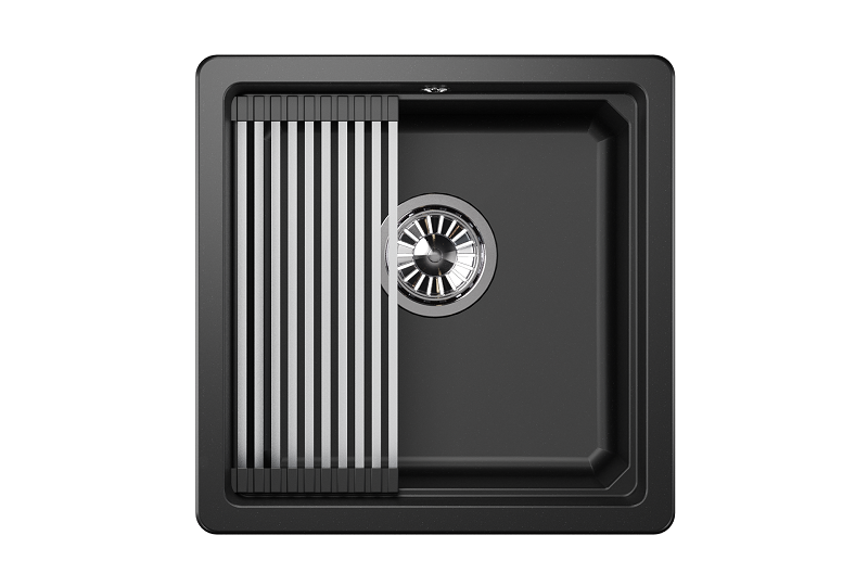 KS-4501U, ШВАРЦ (чёрный металлик), кухонная мойка, кварц GRANULA Kitchen Space 4501U-ST293 - Вид №1