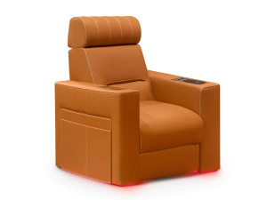 Кресло для домашнего кинотеатра из бархата и кожи