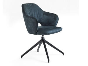 Кожаный стул с подлокотниками