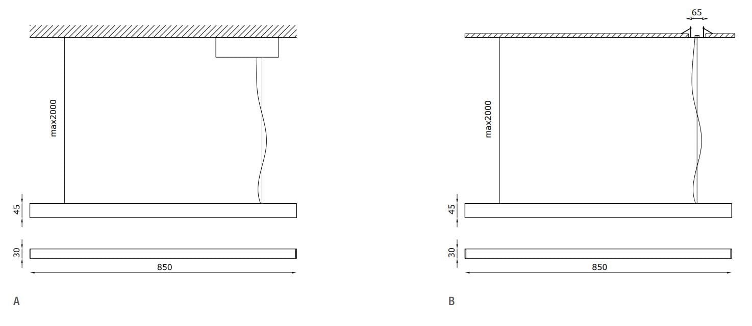 Алюминиевый светодиодный подвесной светильник Buzzi & Buzzi ARCH-00048512 - Вид №2