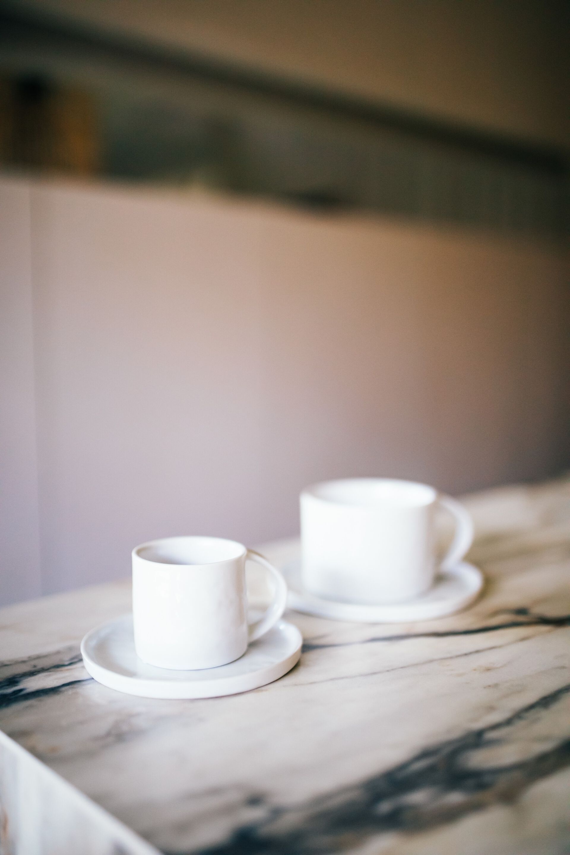 Фарфоровая кофейная чашка с блюдцем POMAX Porcelino White ARCH-00147870 - Вид №3