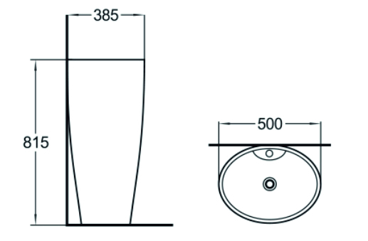SL-4002 Раковина керамическая напольная LAB.Space  - Вид №1