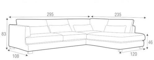 Sits Мягкий угловой диван из ткани на 4 места Brandon sun-id-1375937 - Вид №5