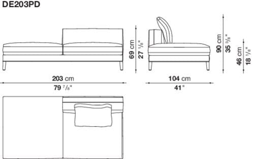 Угловой диван из ткани Maxalto Dives Soft ARCH-00042072 - Вид №22