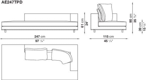 Угловой и секционный диван из ткани Maxalto ARBITER ARCH-00077969 - Вид №12