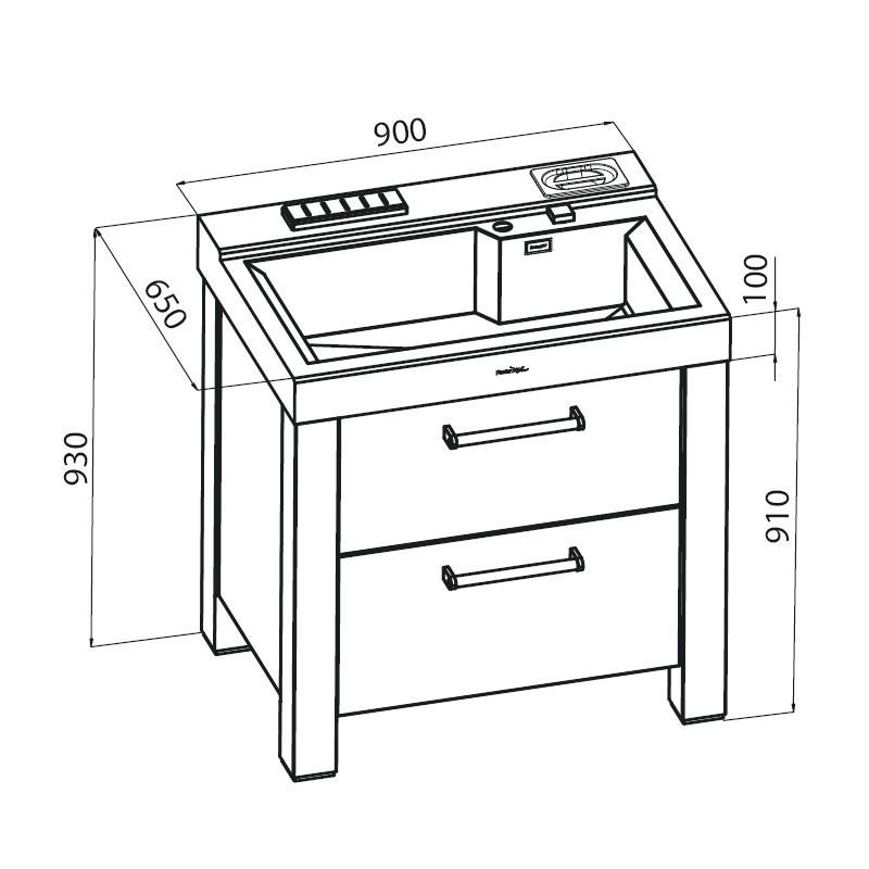 7163000 Отдельностоящая моечная станция - 7163 000 Fosterspa  - Вид №1