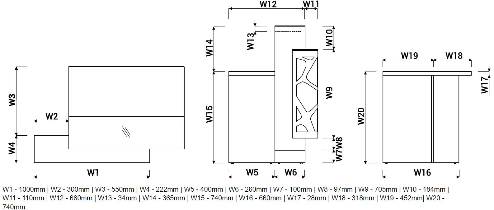 MDD Стойка регистрации офиса с освещением sun-id-1388002 - Вид №11