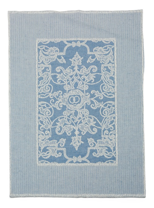 LEI_36_48 Полотенце кухонное 50/70 голубой 50% лен 50% хлопок жаккард LEITNER Santreyd 