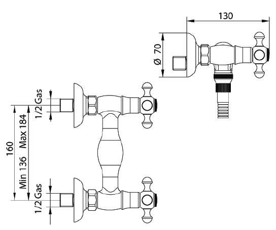 568720ZZ06 Смеситель Bandini Antica Santreyd - Вид №1