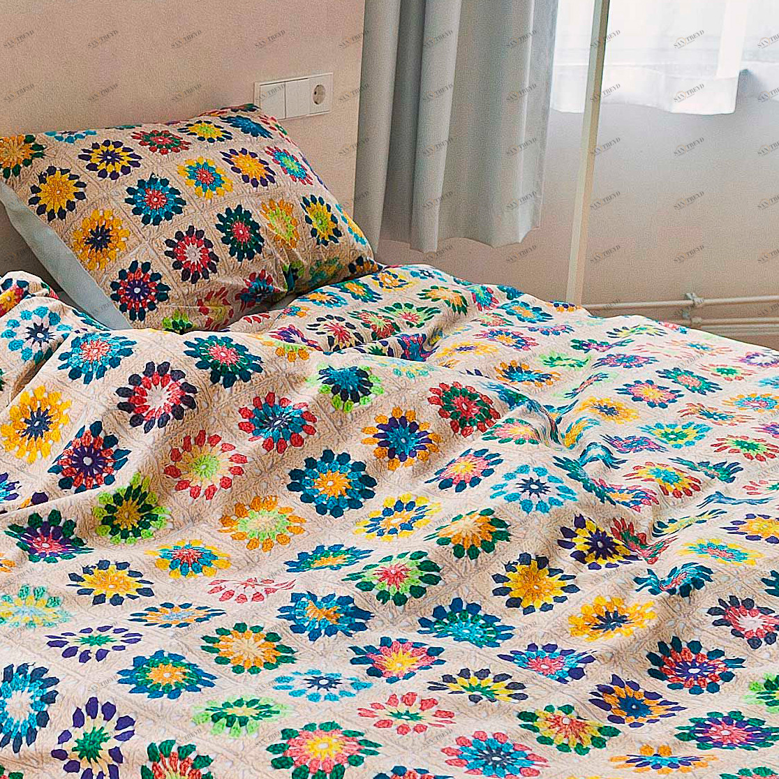 Комплект постельного белья односпальный "Бабушка связала" 150х200 см SNURK  335405 Разноцветный 