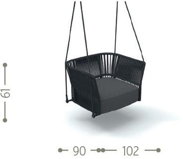 Talenti Подвесное садовое кресло с подлокотниками Cliff sun-id-1461974 - Вид №3