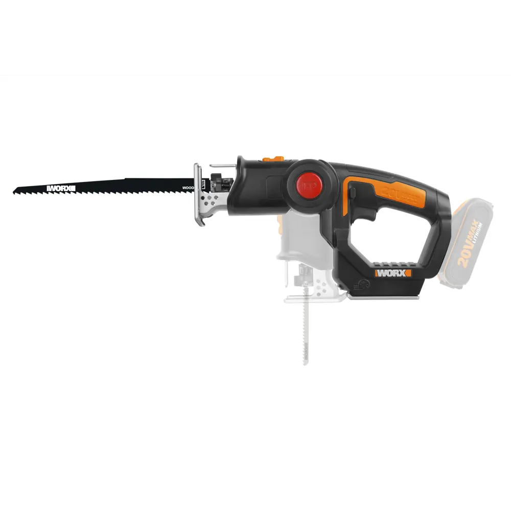 Лобзик-сабельная пила аккумуляторный Worx Axis WX550.9, 20 В Li-ion, без АКБ STLM-2162896 - Вид №4