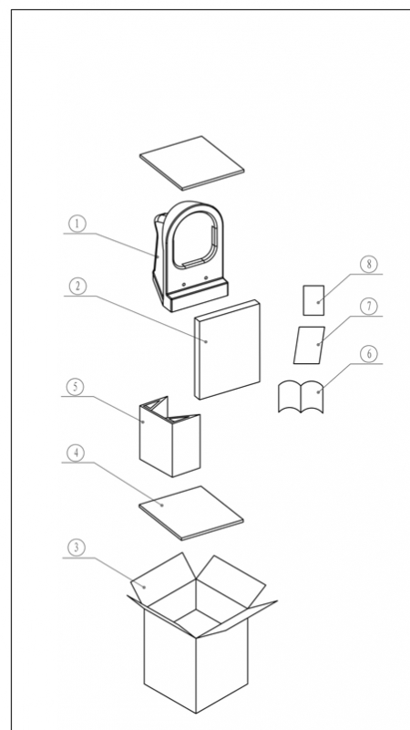C2166W-ENG Подвесной унитаз настенный Белый Bravat New Moon Китай - Вид №1
