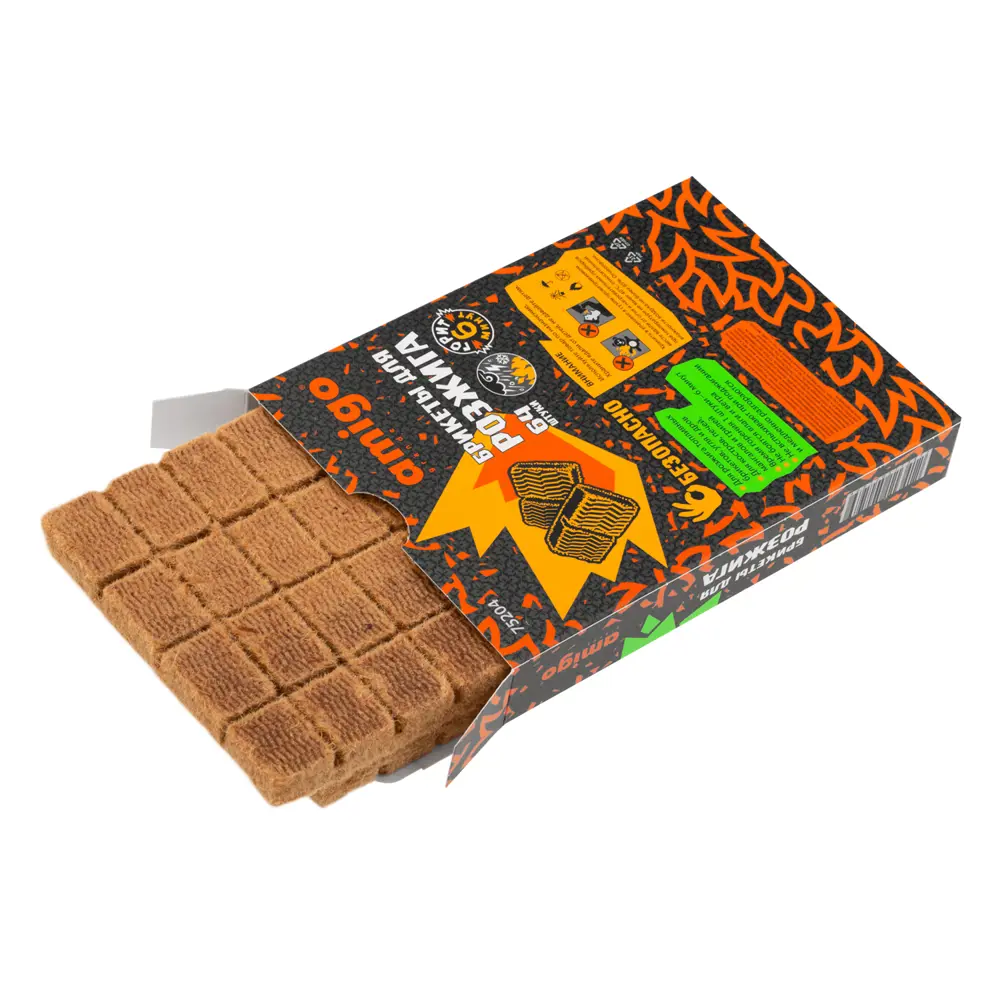 Брикеты для розжига Amigo 75204 64 шт. - быстрый и надежный старт огня 89404349 STLM-1578715 - Вид №1