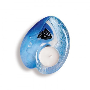 69023 Подсвечник "Афина", голубой, 120 мм. Maleras