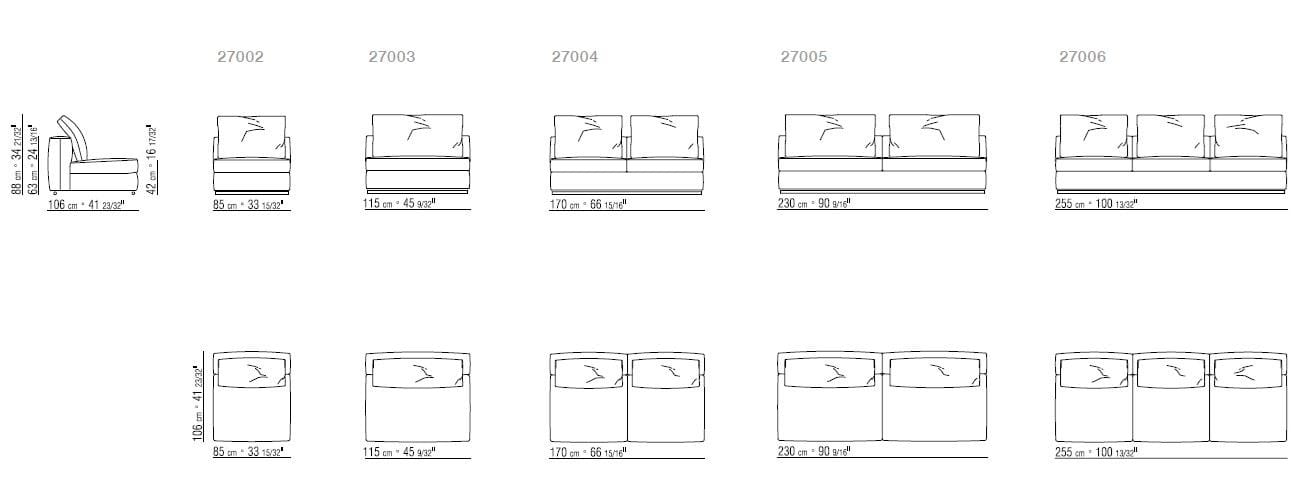Ткань диван Flexform Asolo ARCH-00132858 - Вид №12