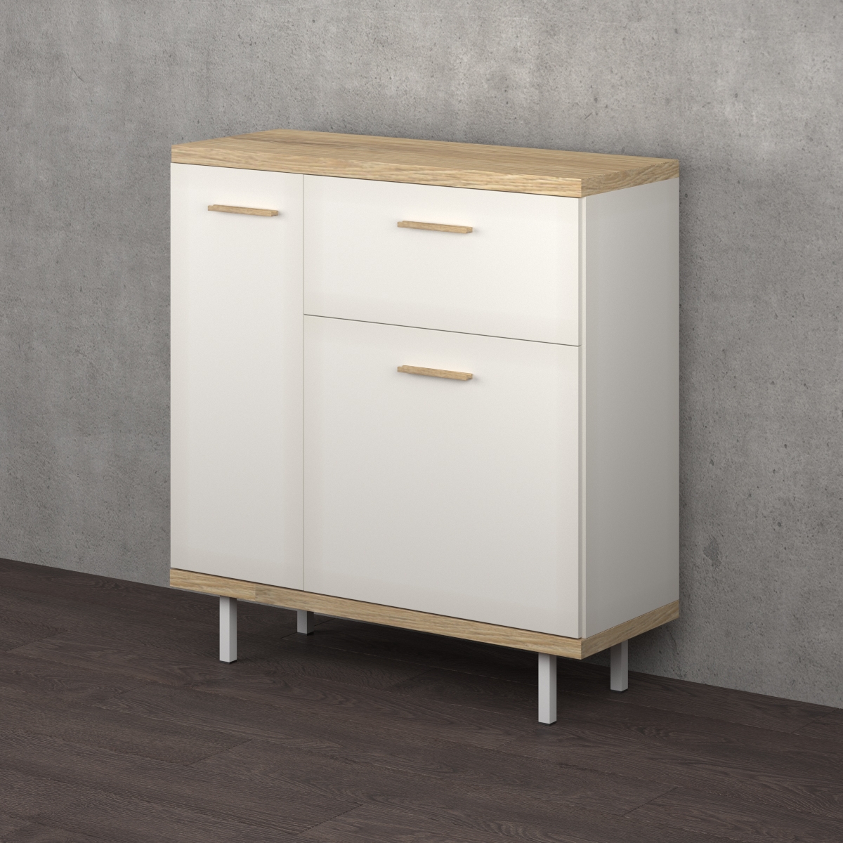 Опора мебельная квадратная , 100x25x25 мм, белый LJPS0251 Public Steel Россия  - Вид №3