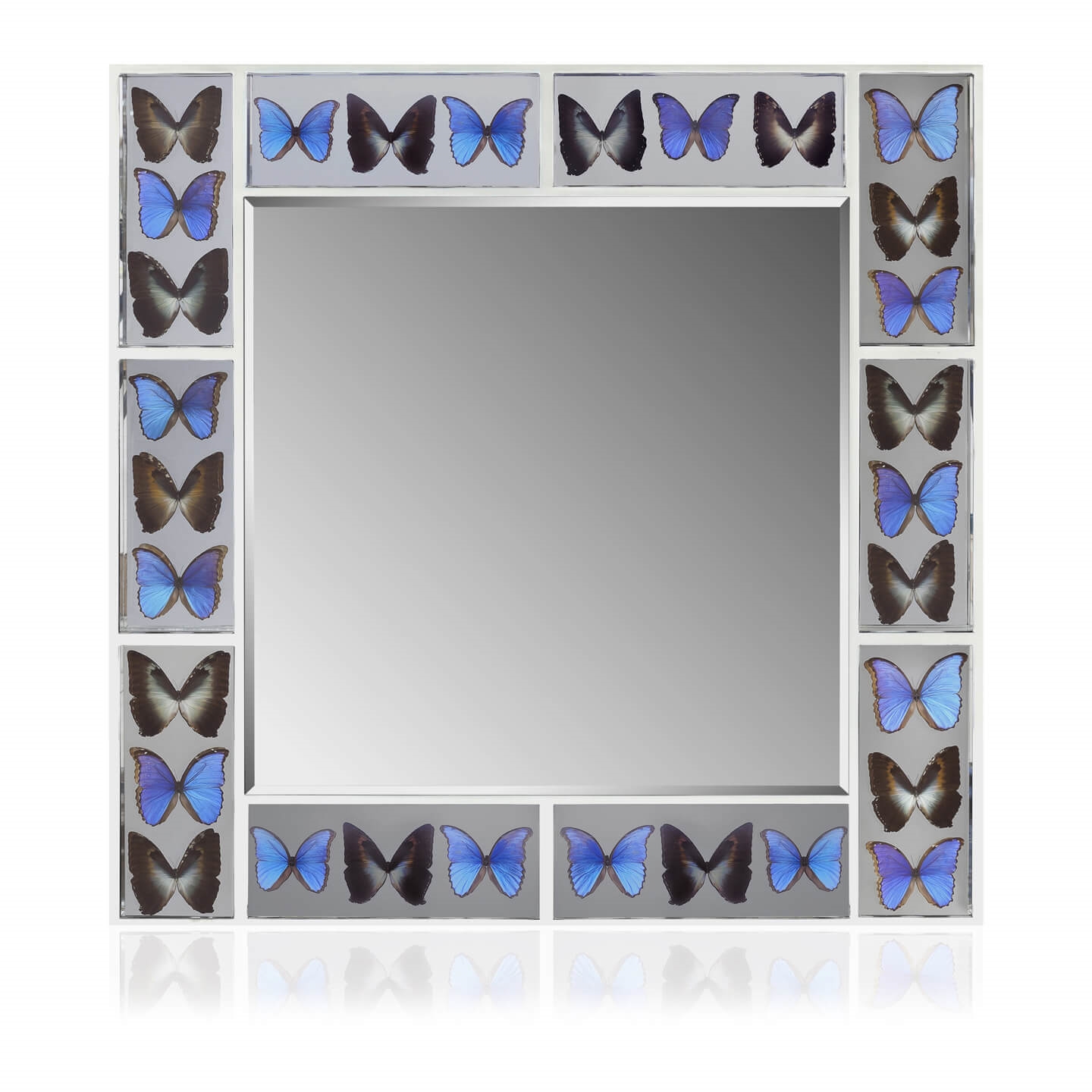 600341,1 ABHIKA ЗЕРКАЛО БАБОЧКА SQ MIR H130 WHITE 600341.1