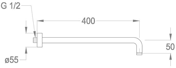 Fir Italia Настенный держатель для душа Soffioni doccia 0554141 - Вид №1