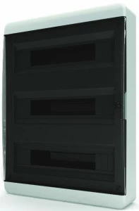 Бокс внешний на 54 модуля Tekfor (черная прозрачная дверь)