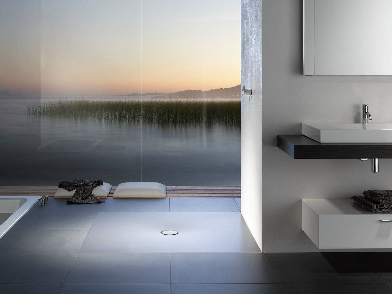 Эмалированная стальная квадратная напольная проволока для душа Bette BETTEFLOOR ARCH-00144190