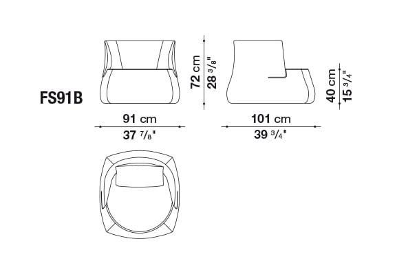 Тканевое кресло B&B Italia Fat Sofa ARCH-00153111 - Вид №3