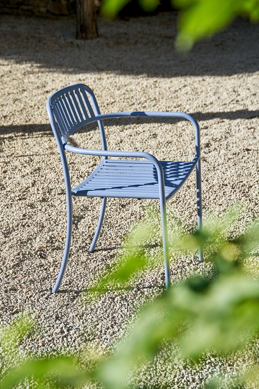 Tolix Садовый стул из нержавеющей стали с подлокотниками Patio 07393 - Вид №8