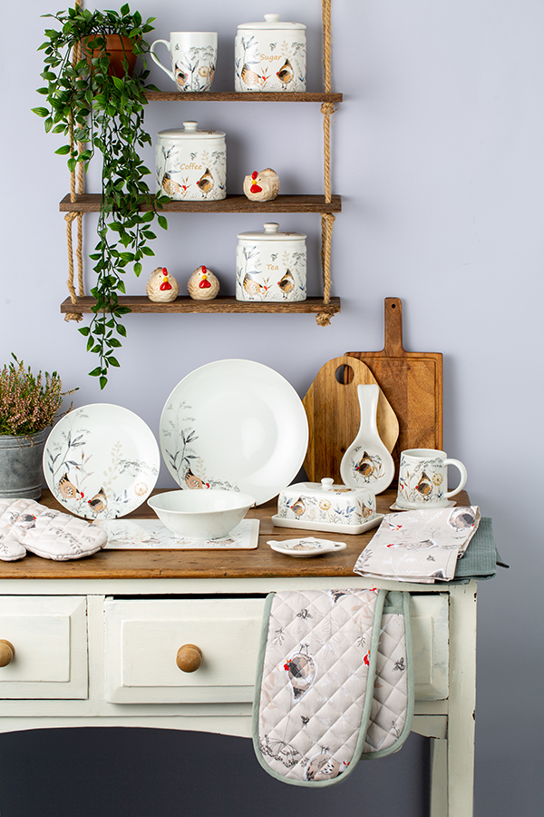 P_0059.639 Блюдце для чайных пакетиков country hens Price&Kensington  - Вид №2