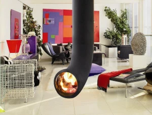 Focus creation Центральный подвесной стальной камин