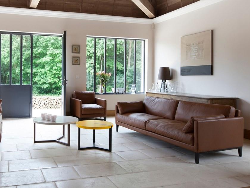 Duvivier Canapés 3-х местный кожаный диван со съемным чехлом Centquatre Centxf21, centxf22, - Вид №3