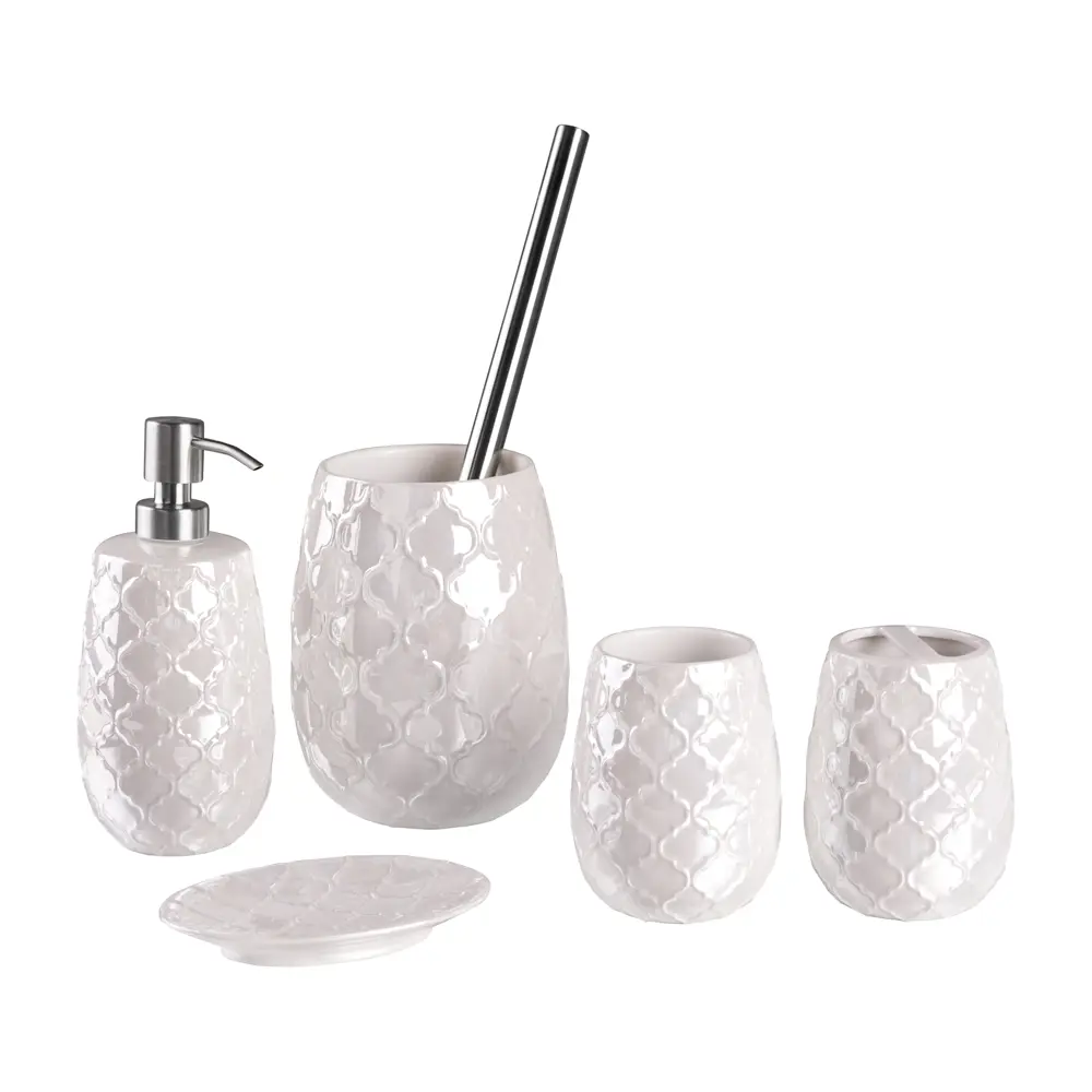 Стакан для зубных щёток Lamis керамика цвет бежевый WESS STLM-2109739 - Вид №2