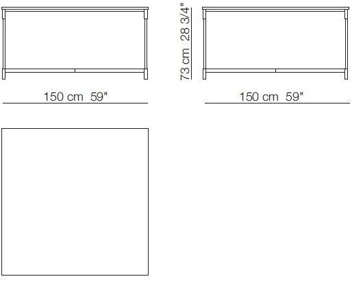 arflex Квадратный мраморный стол Match sun-id-1423621 - Вид №5