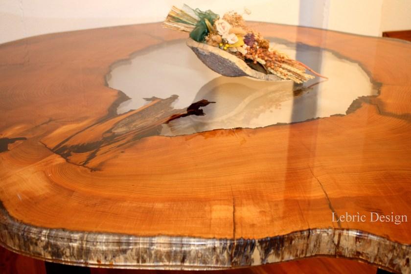 ANTICO TRENTINO Круглый стол Lebrìc design - legno e resina sun-id-1391368 - Вид №2