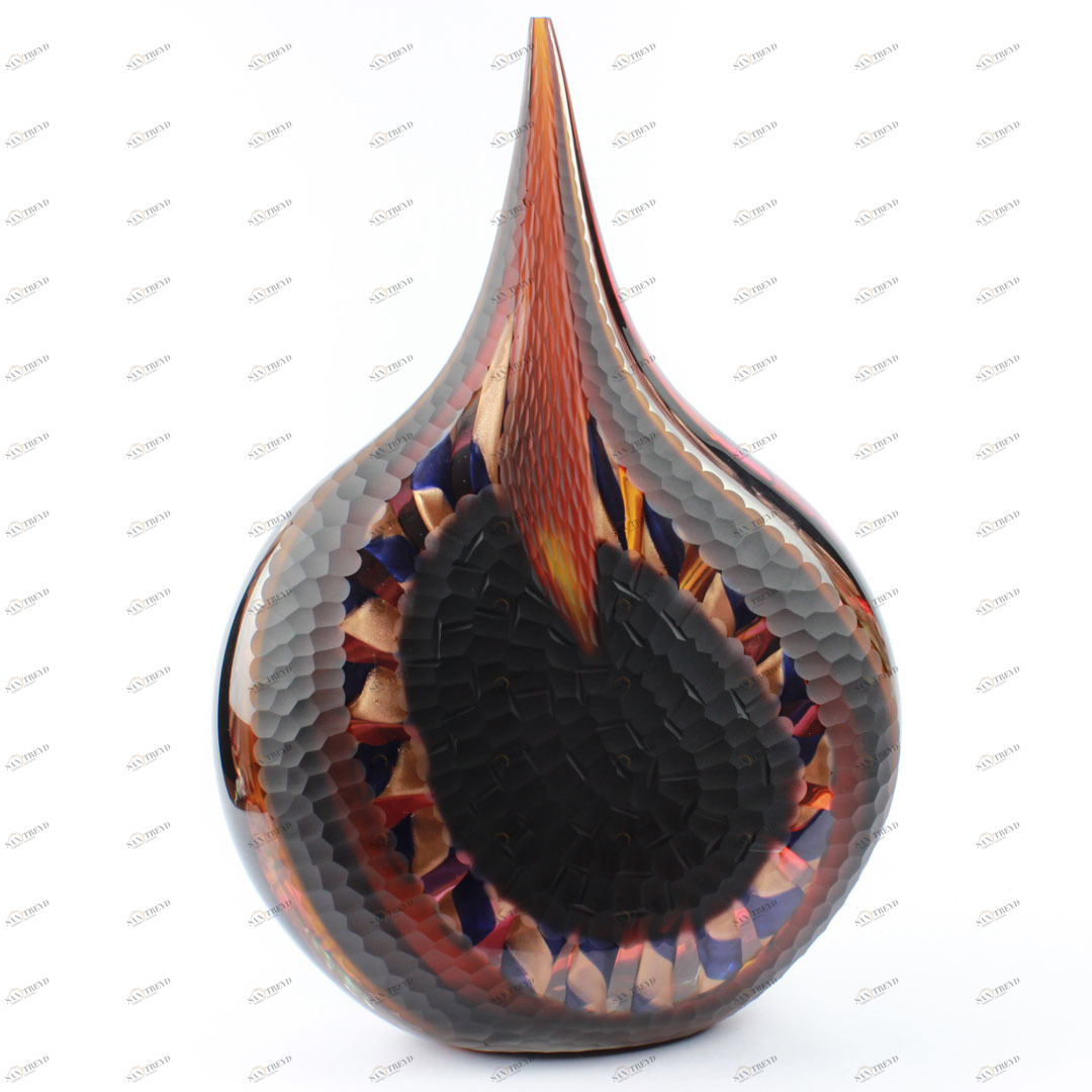 195 ORIGINALMURANOGLASS Ваза Пламя - limited edition - муранское стекло OMG 40 см 