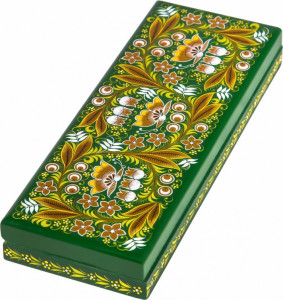 10660486 Хохломская Роспись Шкатулка "Подарочная" 30*240*90 (Высшая категория) Дерево