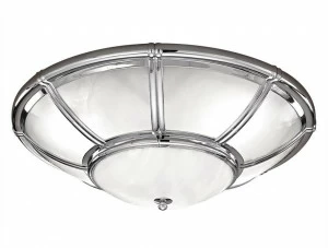 Possoni Illuminazione Хромированный потолочный светильник с опаловым стеклом Lorenzo 1998/6-pl-035