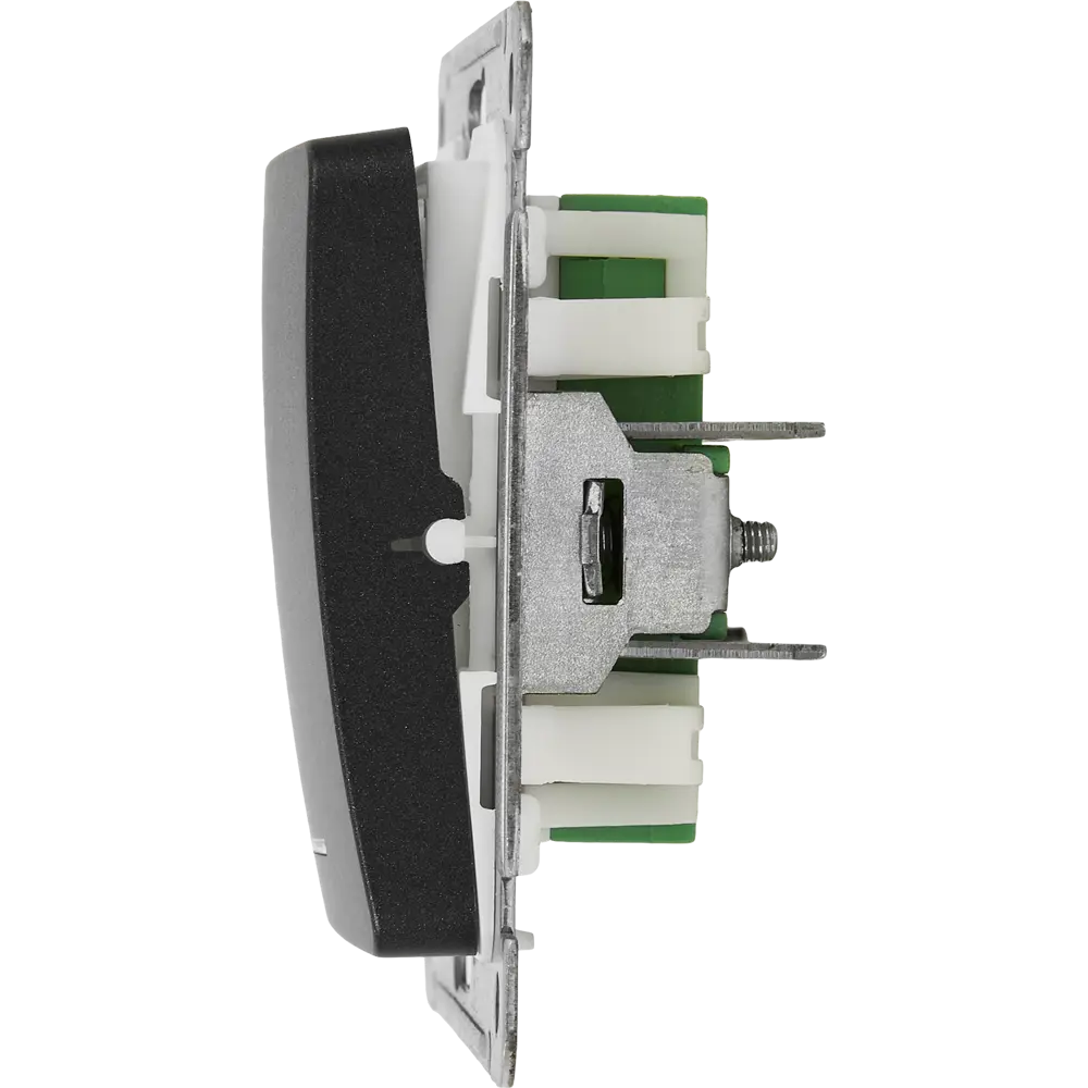 Выключатель встраиваемый Hegel Мастер 1 клавиша с индикатором цвет черный STLM-2046866 - Вид №3