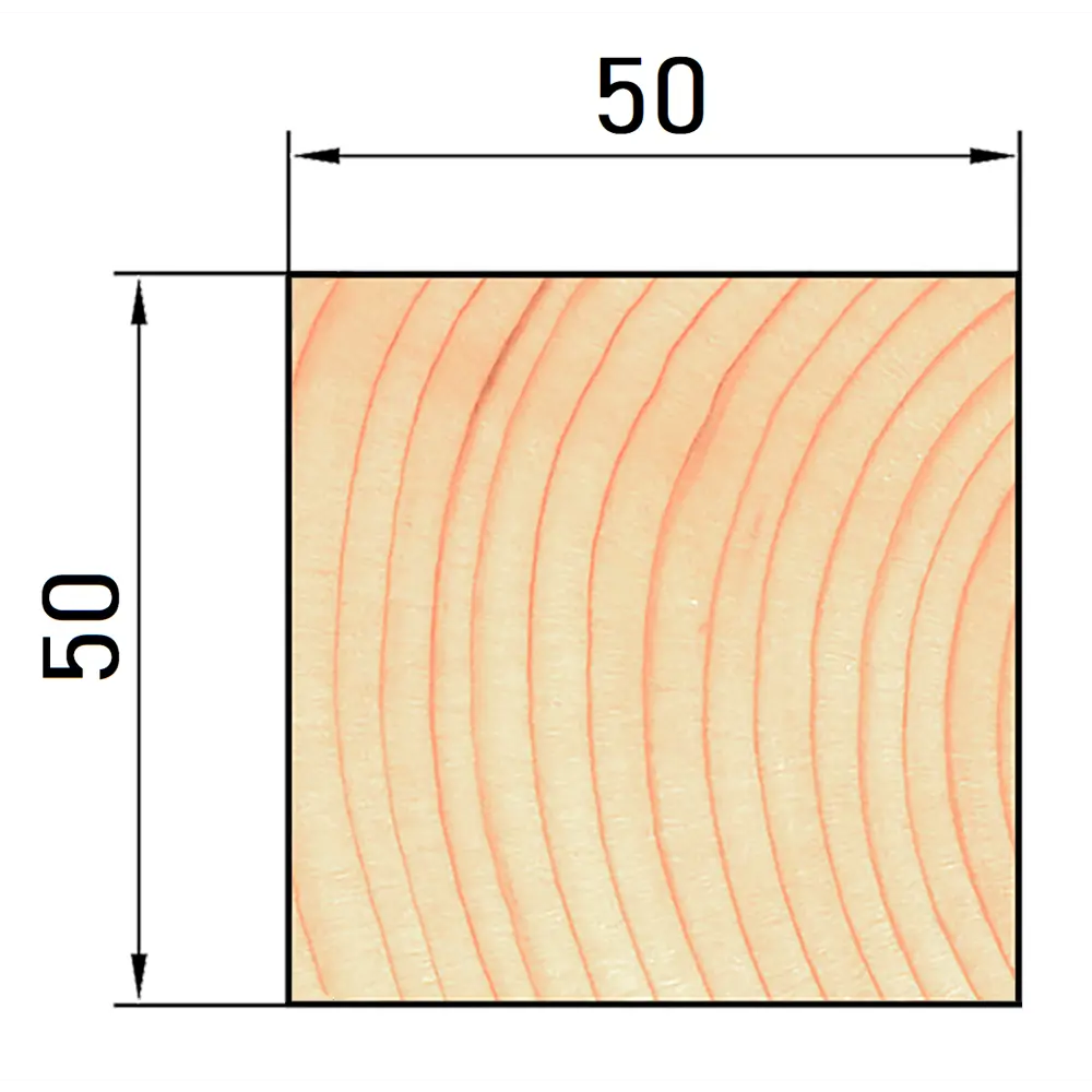 Брусок строганый импрегнированный 50x50x2000 мм хвоя РУСШПАЛА STLM-2039800 - Вид №8