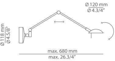 Estiluz Настенный светильник с гибким кронштейном Icons A-1136l - Вид №3