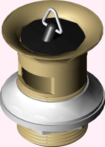 Канализационная арматура  Сифоны для умывальников и биде  Универсальные и донные клапаны VIEGA 129 040 *) Модель 5222.1 Santreyd  - Вид №2