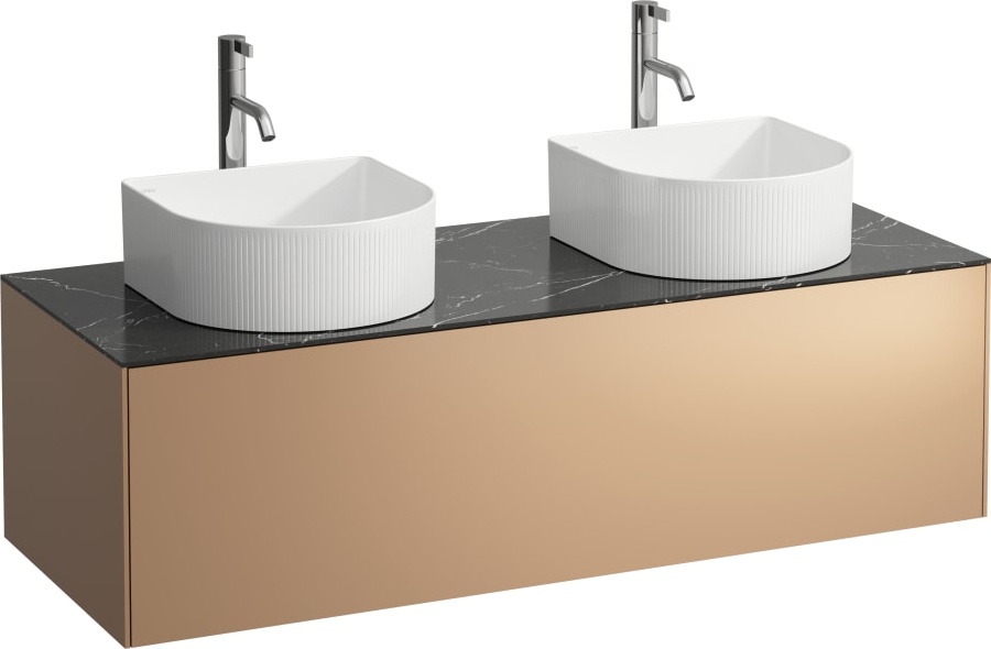 H4054280341431 Шкафчик, 1 ящик, совместим с раковиной-чашей 812340, 812341, 812342, 812343, с отверстием слева и справа, с отверстиями под смесители LAUFEN PRO - Вид №1